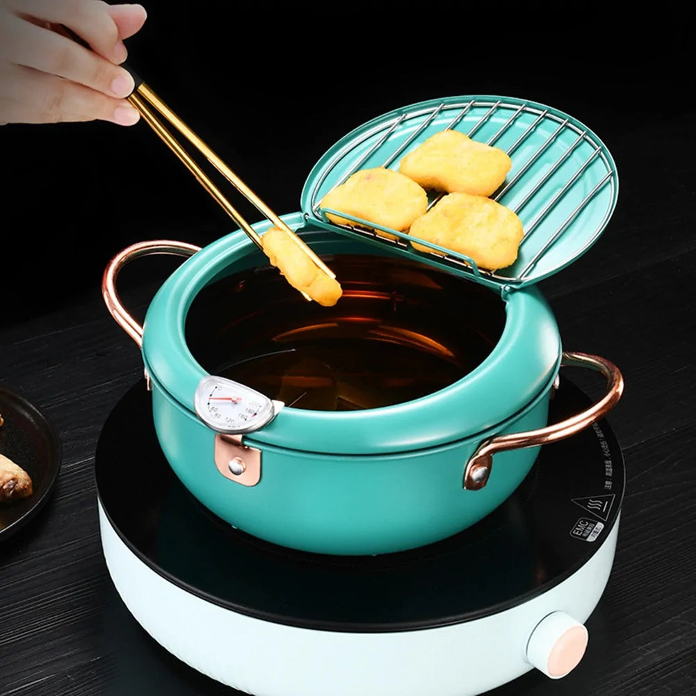 Japanese Tempura Deep Frying Pot with Thermometer